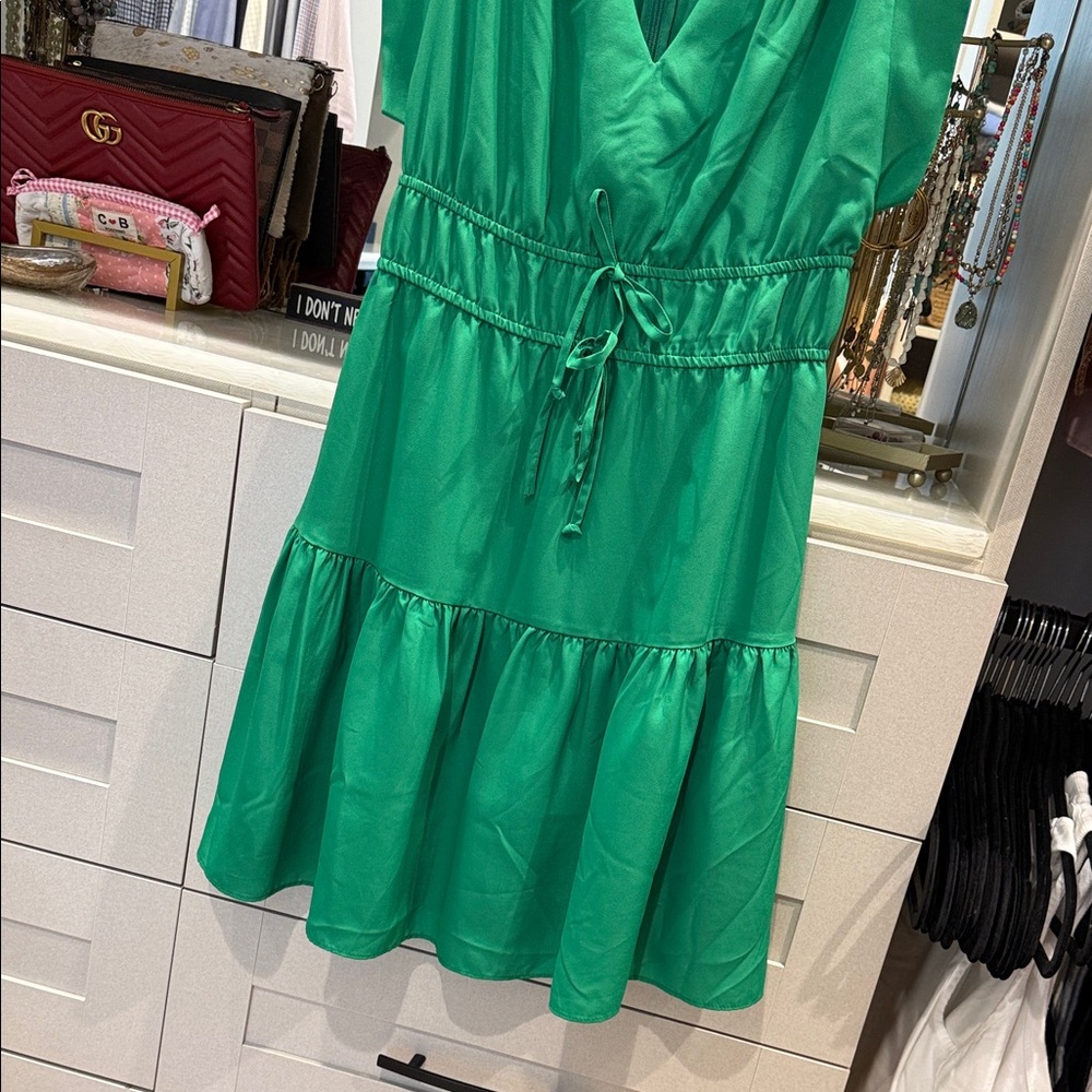 Eliza J Vibrant Green Sleeveless Mini Dress - Picture 4 of 4